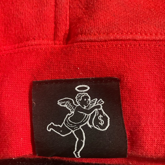 Hasta Muerte Red “Third Eye” Premium HW Hoodie size Large - Picture 2 of 6